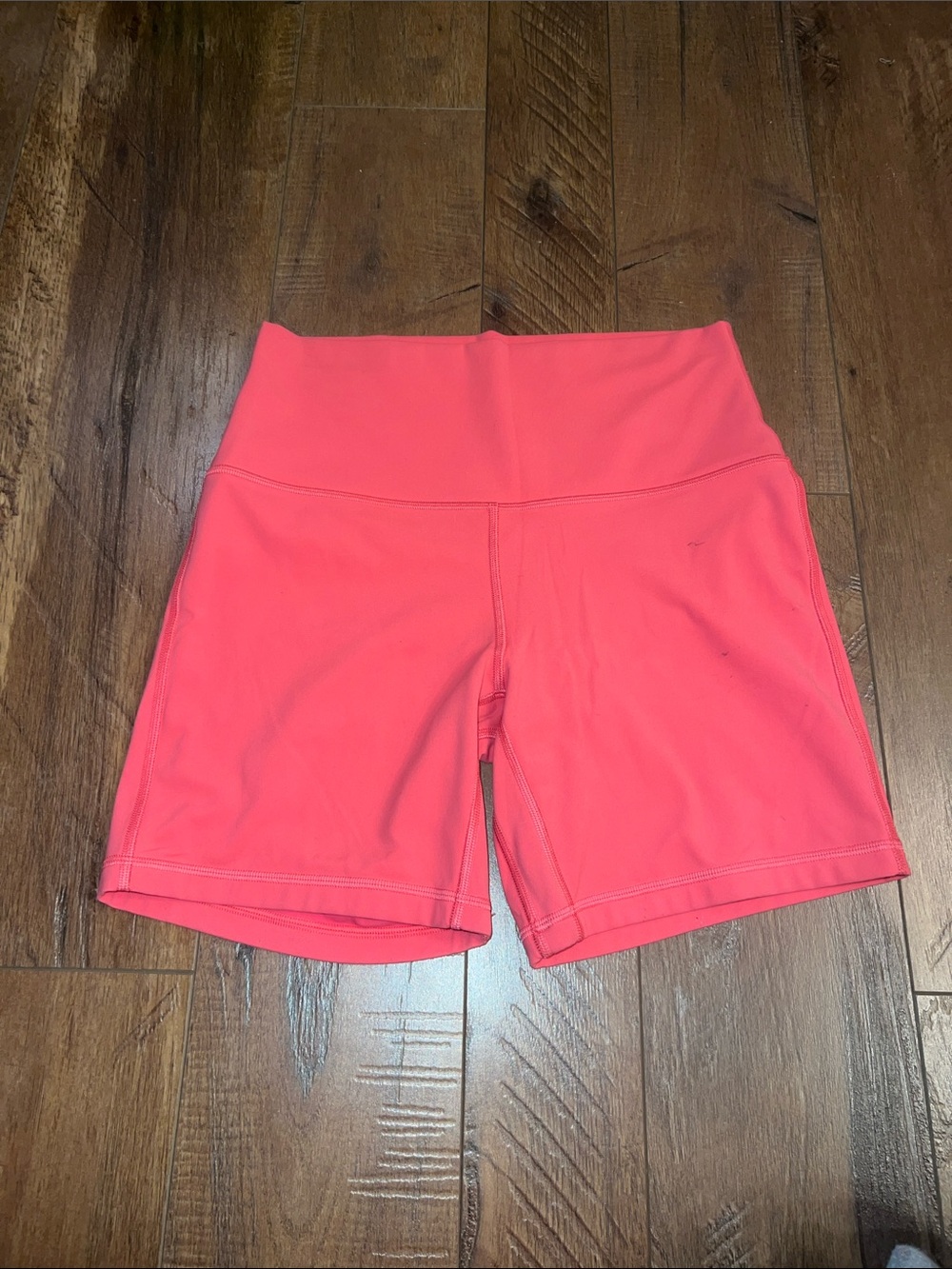 lululemon athletica Coral-Pink High-Rise Bike Shorts